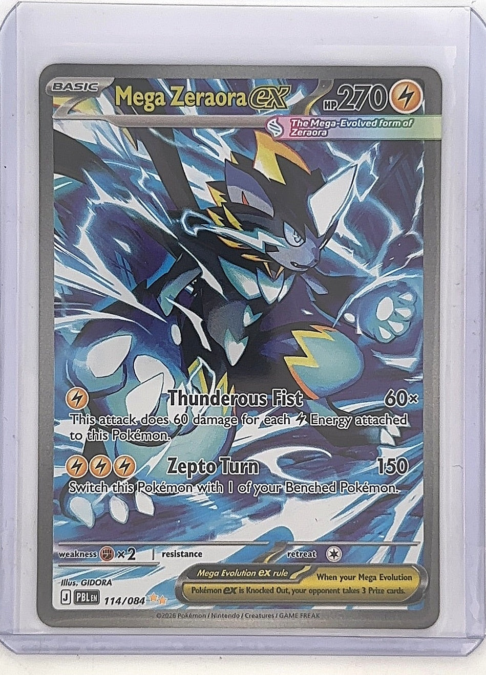 Mega Zeraora ex - 114/084 #114/084 — front