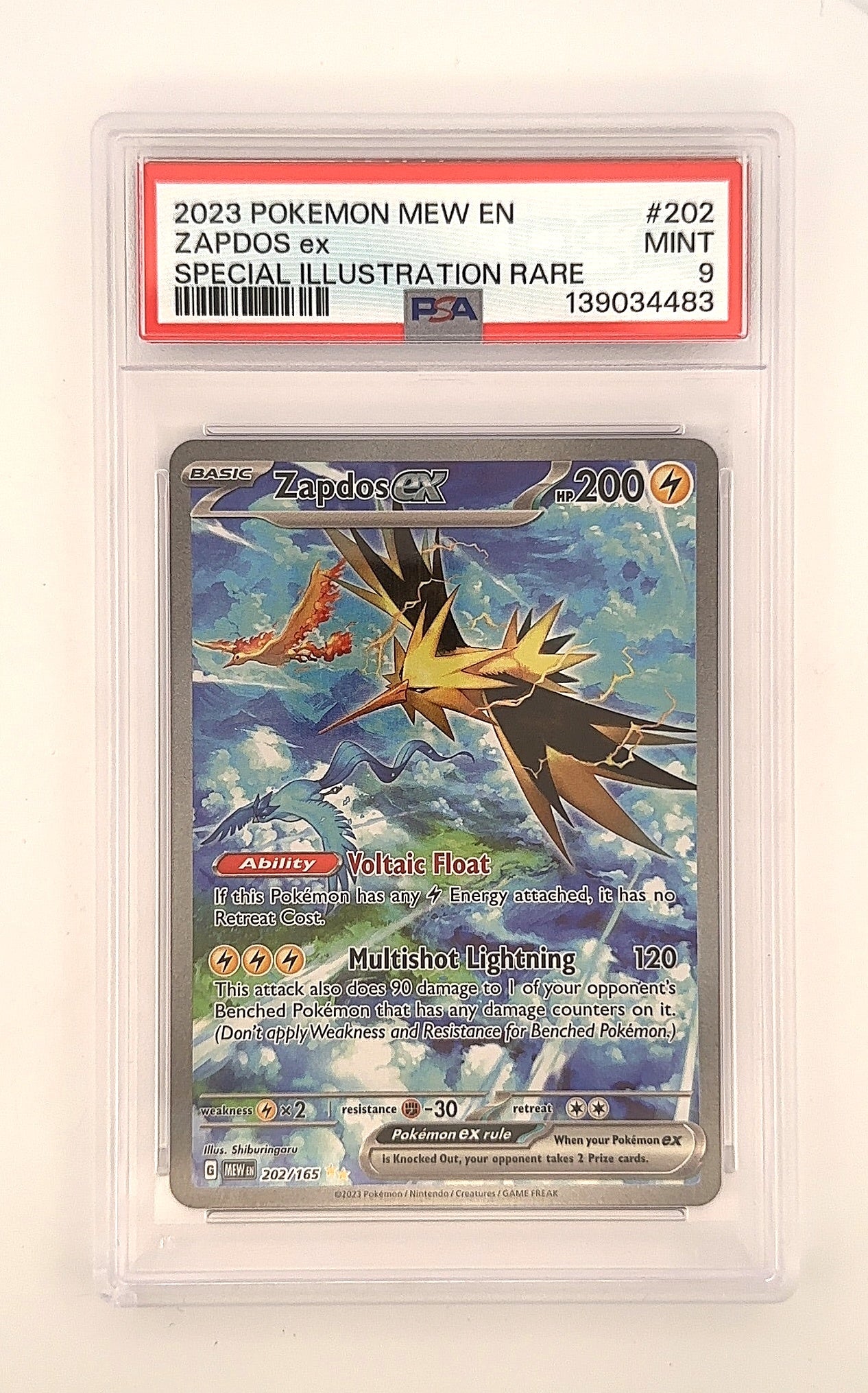 2023 Pokemon Mew En Zapdos Ex Special Illustration Rare PSA MINT 9 — front