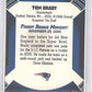 2007 Topps Finest Moments Tom Brady #VFM-TB — back