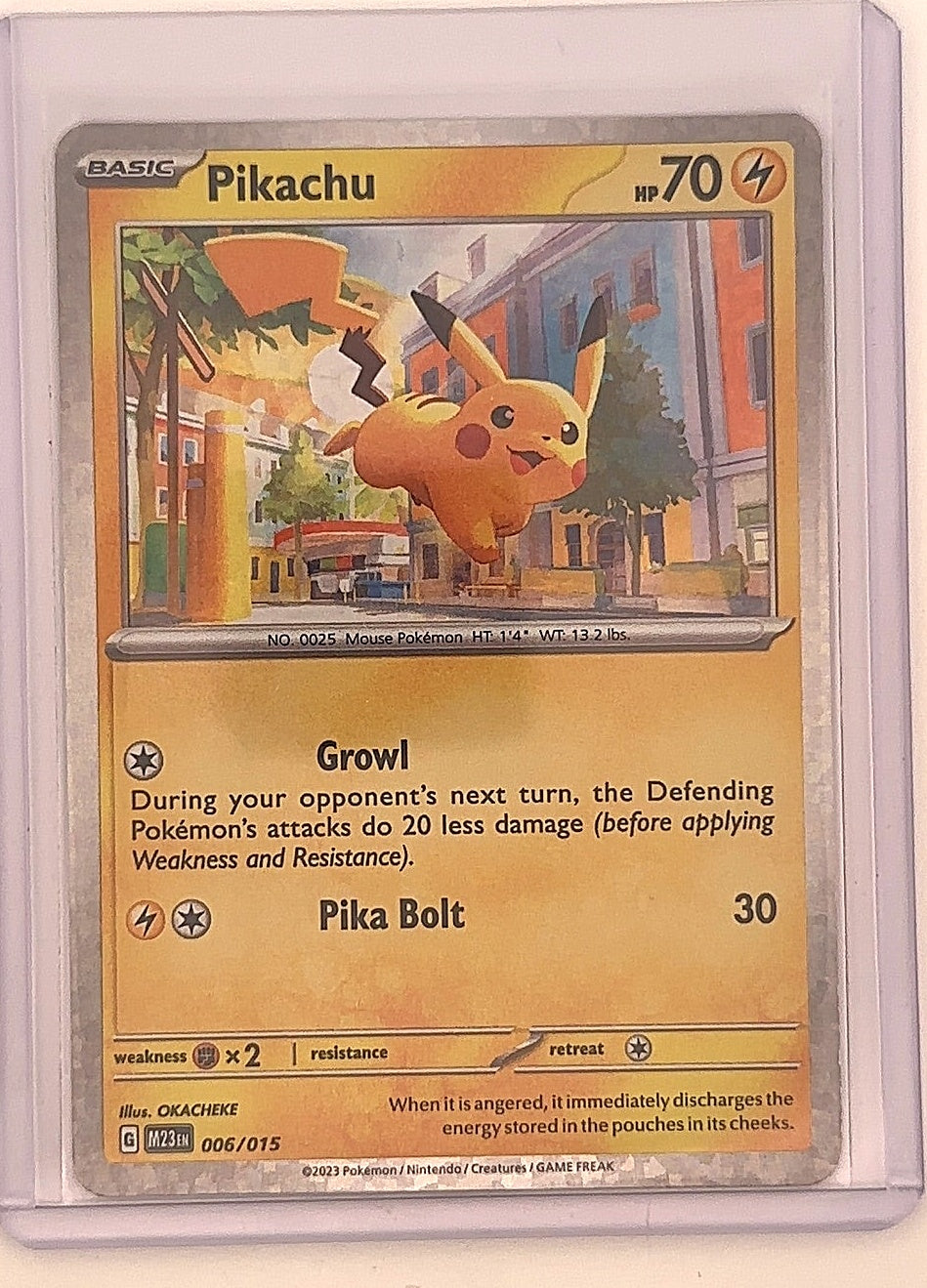 Pikachu #006/015 — front