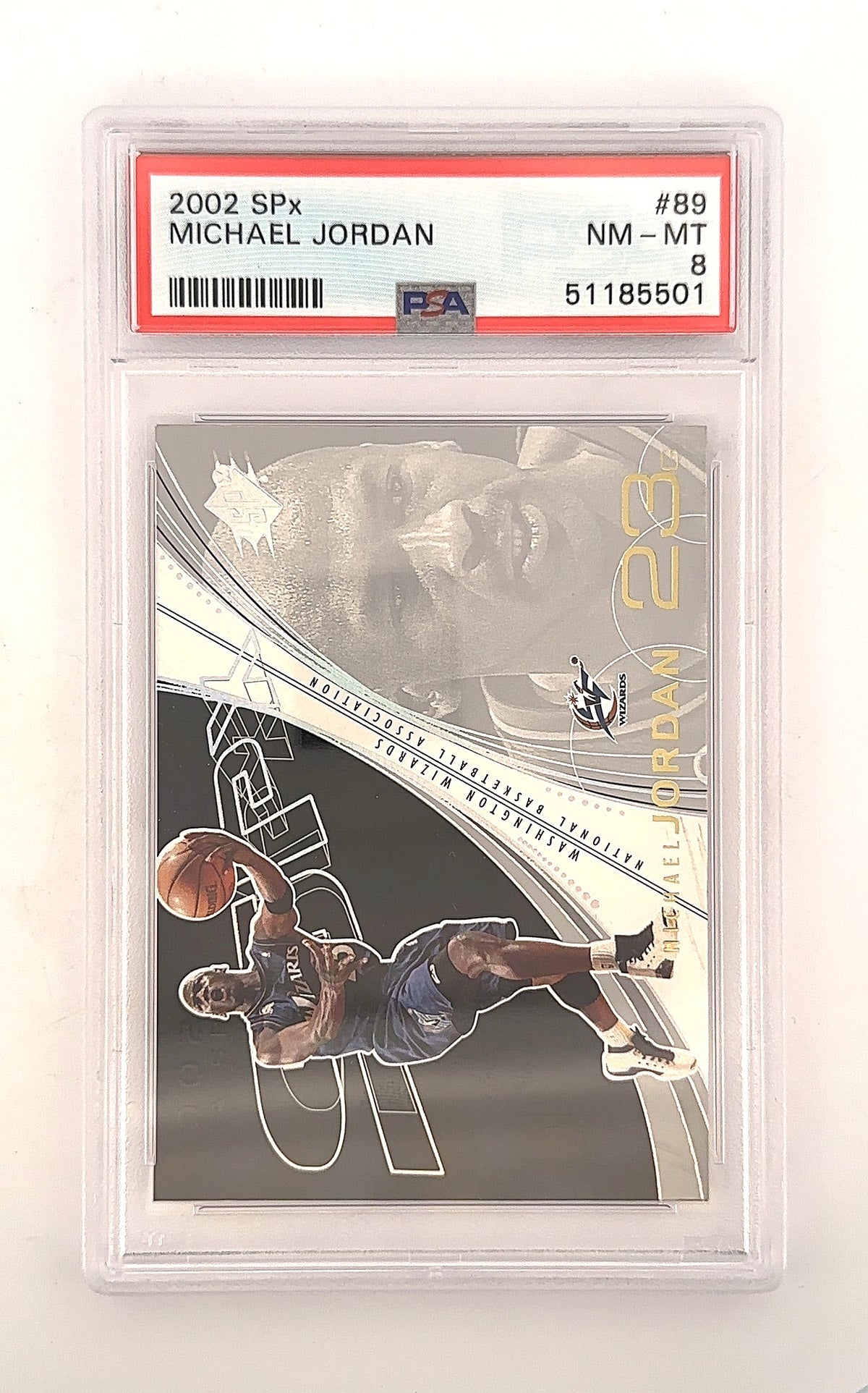2002 Spx Michael Jordan #89 PSA 8 — front