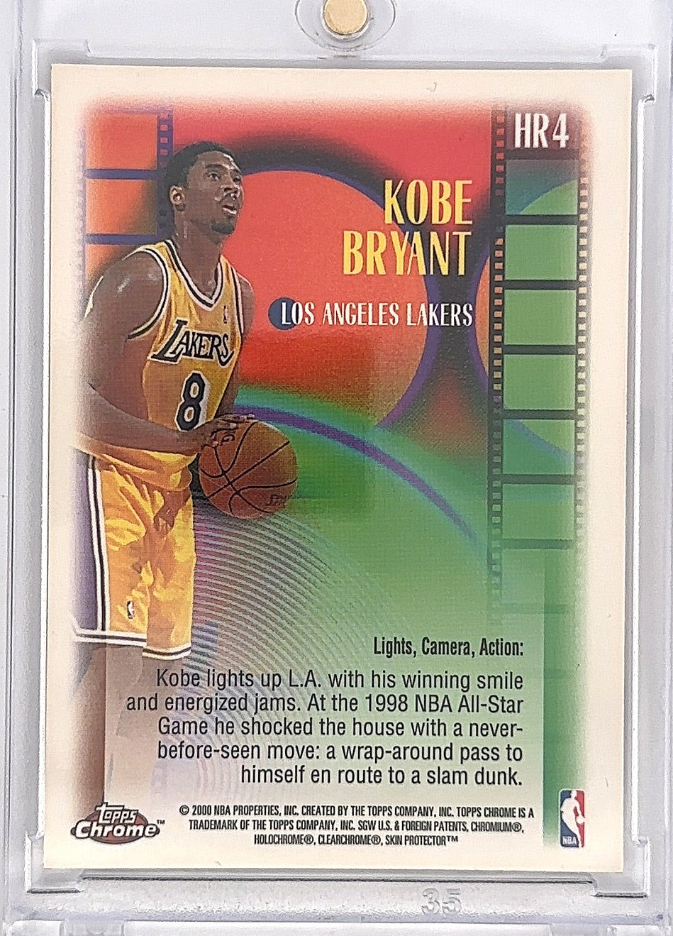 2000 Topps Chrome Highlight Reels Kobe Bryant #HR4 — back