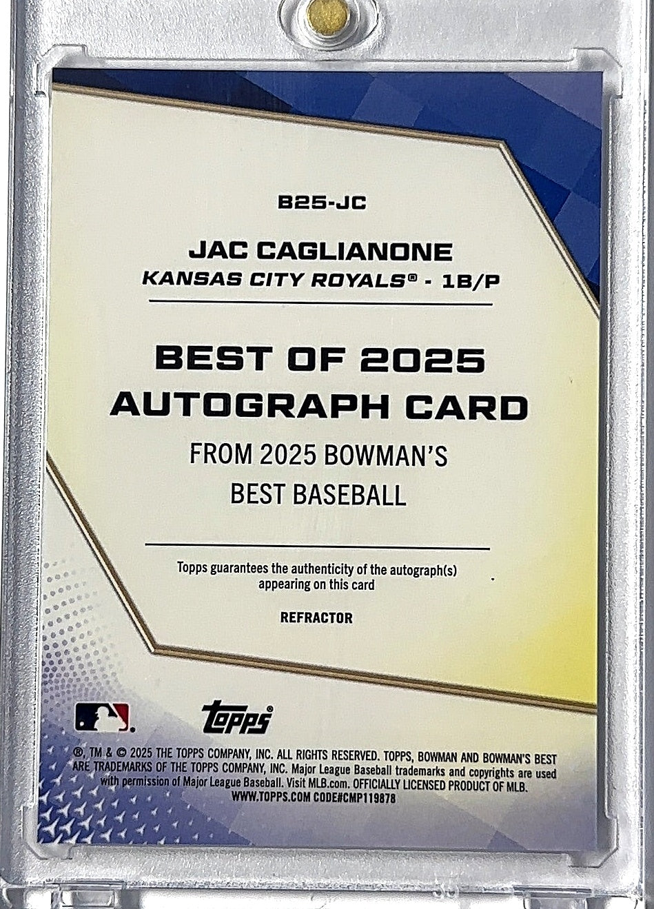 Jac Caglianone Bowman's Best — back