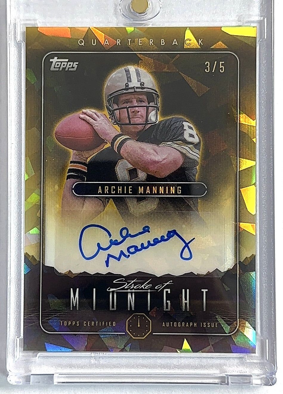 2024 Topps Midnight Stroke of Midnight Autograph Archie Manning /5 #SMA-AM — front