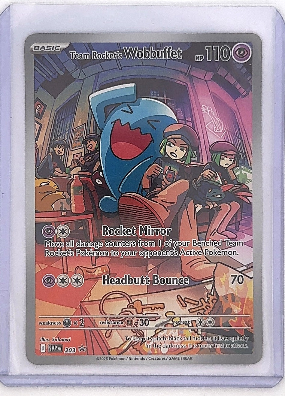 Team Rocket's Wobbuffet #203 — front