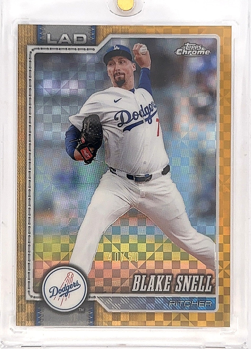 2026 Topps Chrome Blake Snell [Gold Geometric Refractor] #278 — front