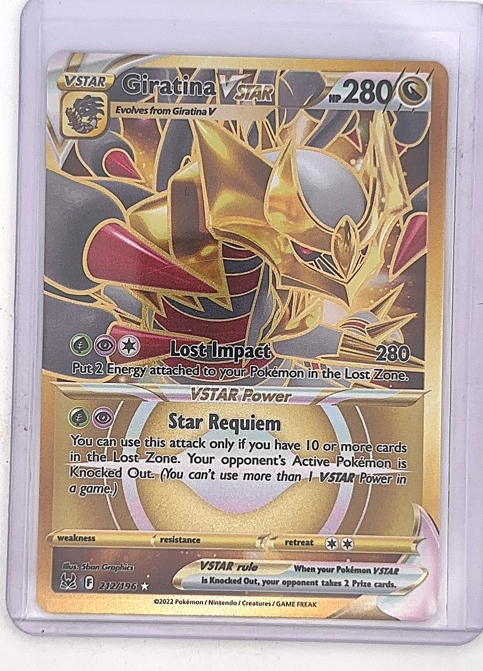 Giratina VSTAR (212) (Secret) #212/196 — front
