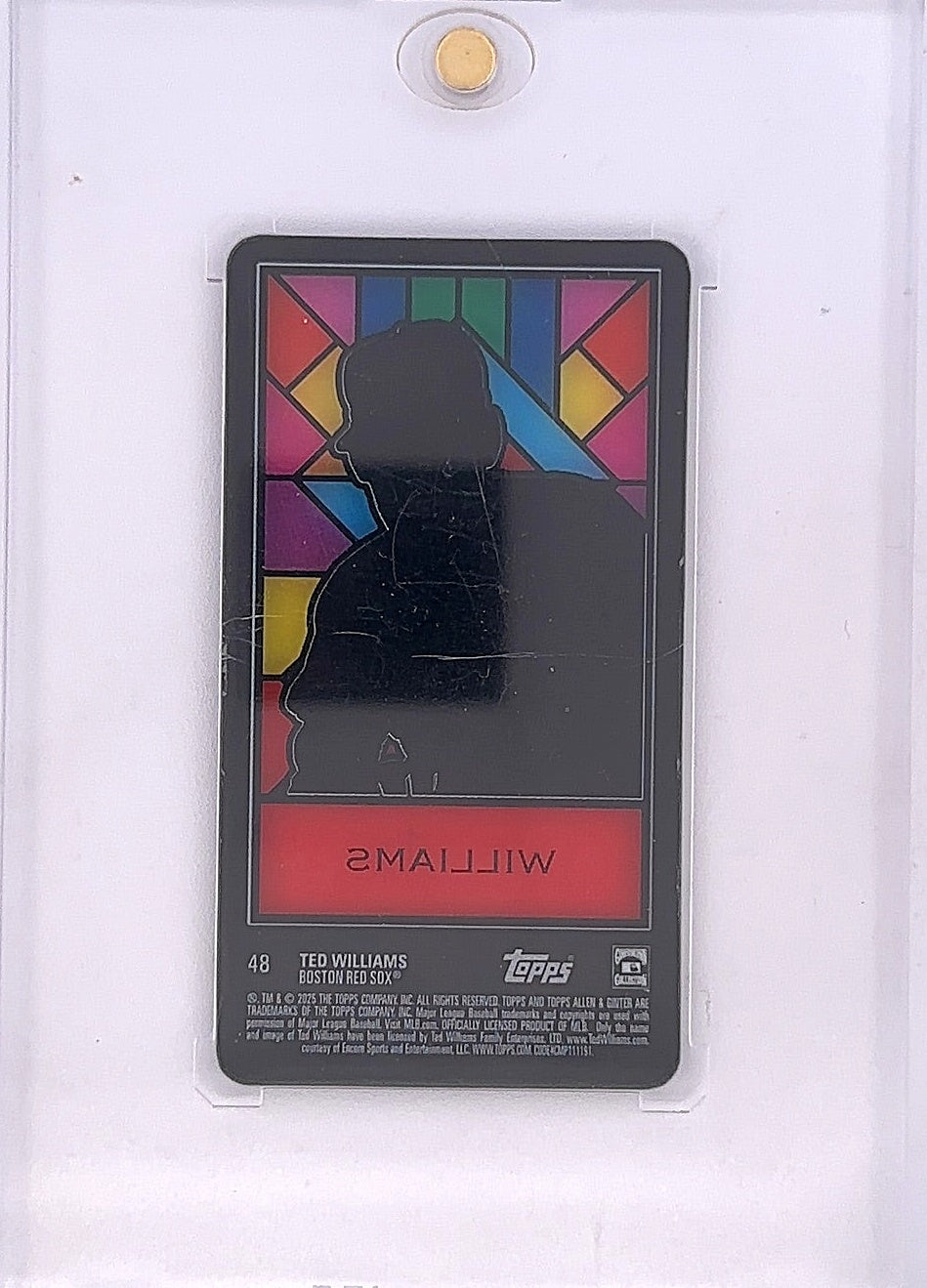 2025 Topps Allen and Ginter Ted Williams [Stained Glass Mini] #48 — back