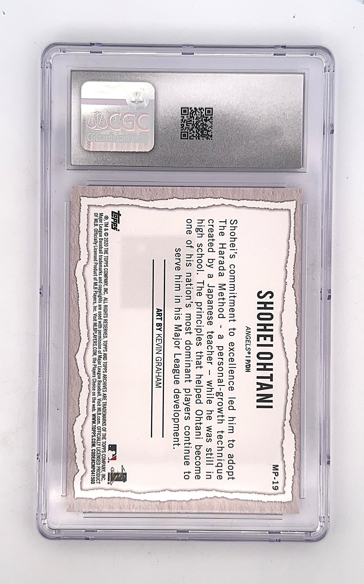 2020 Topps Gallery Modern Artists Shohei Ohtani #MP-19 CGC 10 — back