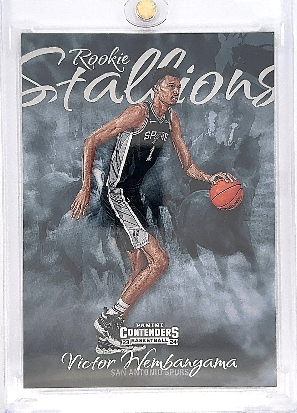 2023 Panini Contenders Rookie Stallions Victor Wembanyama #21 — front