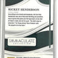 2026 Panini Immaculate Rickey Henderson [Green] #59 — back