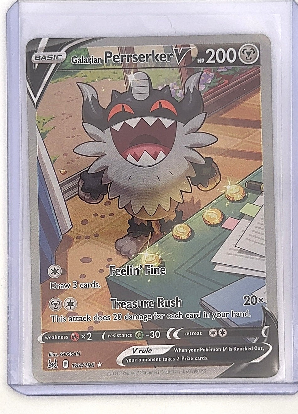 Galarian Perrserker V (Alternate Full Art) #184/196 — front