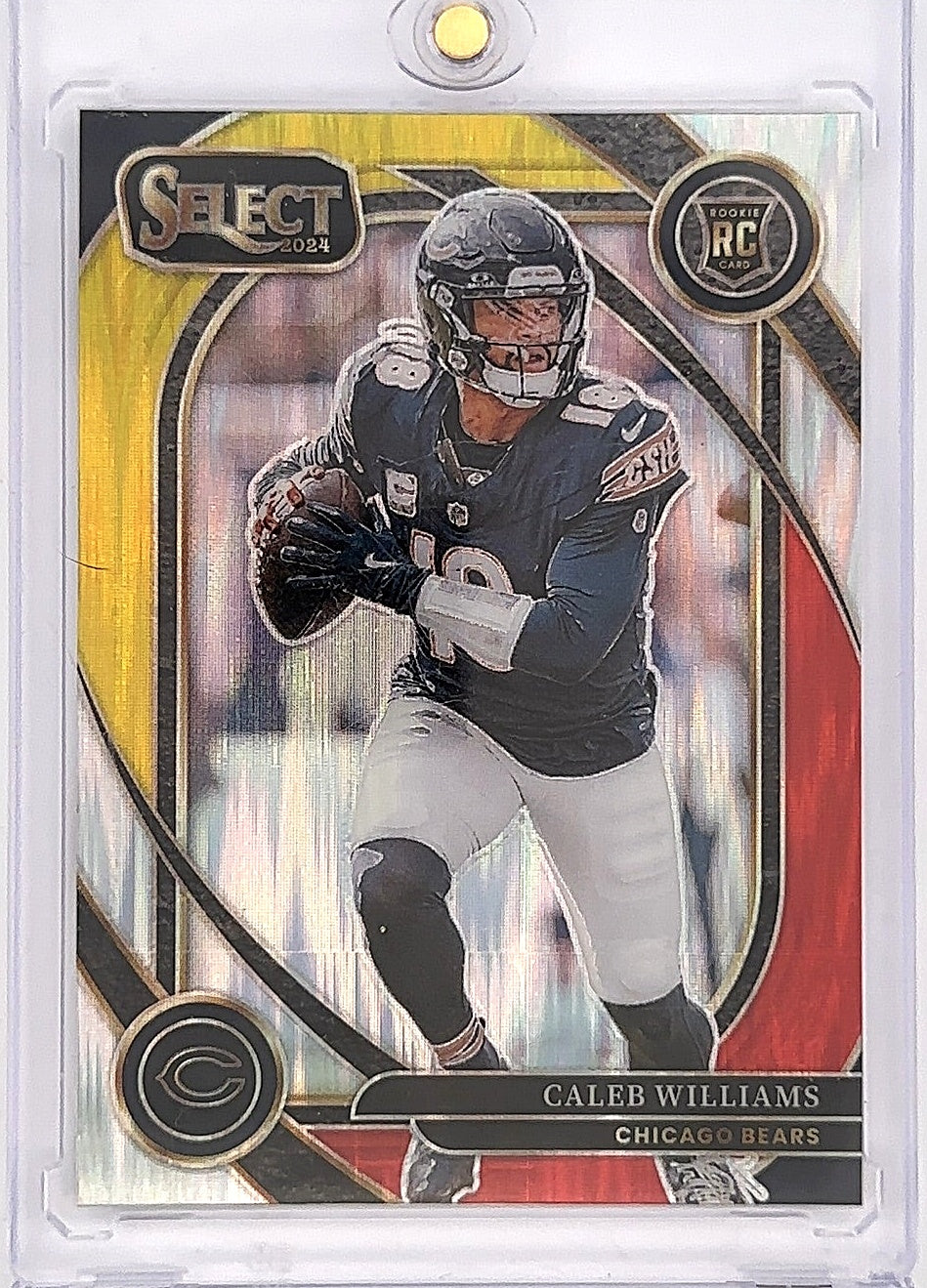 2024 Panini Select Caleb Williams [Red Yellow Prizm Shock] #216 — front