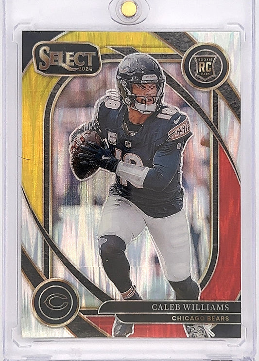 2024 Panini Select Caleb Williams [Red Yellow Prizm Shock] #216 — front