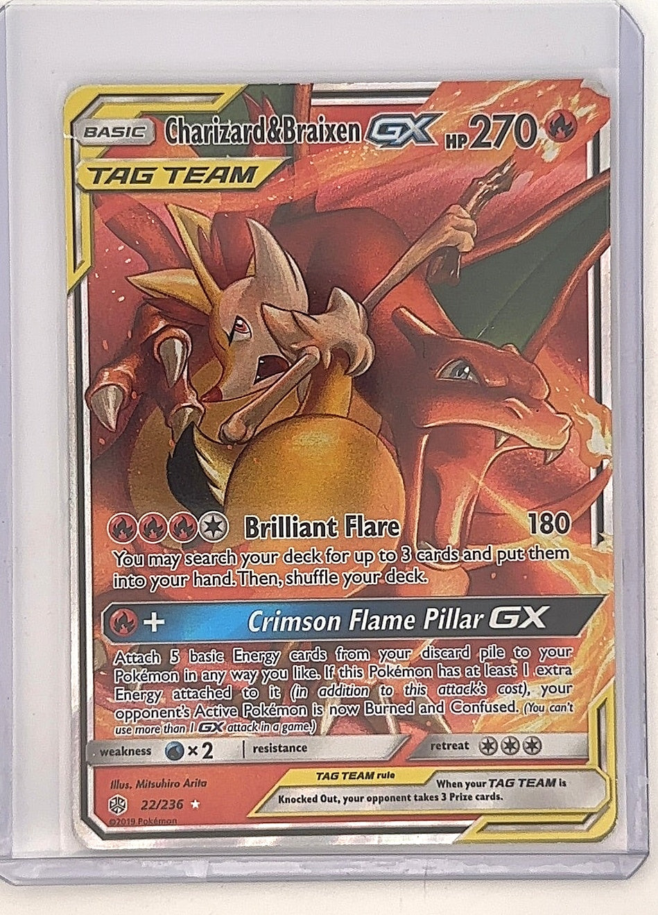 Charizard & Braixen GX #22/236 — front