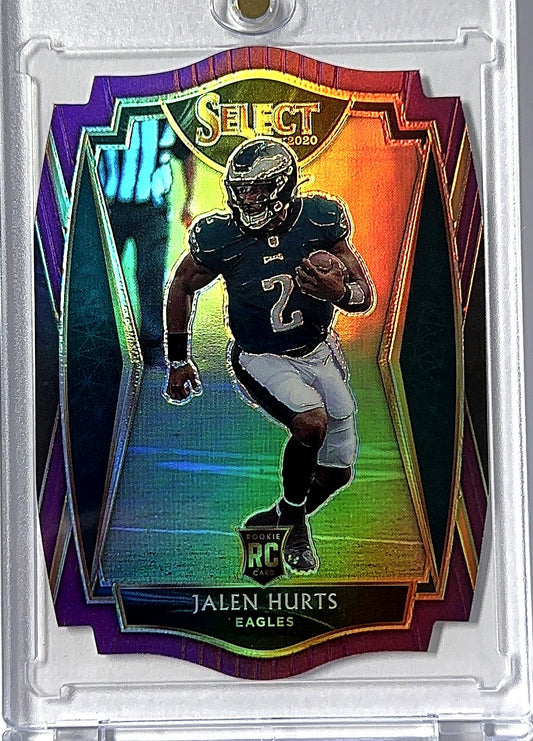 2020 Panini Select Jalen Hurts [Purple Prizm Die Cut] #150 RC — front