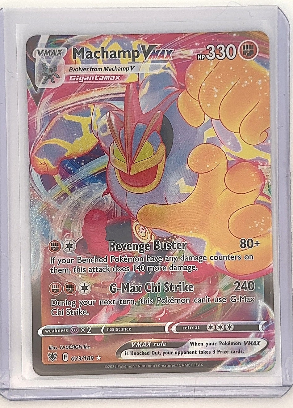 Machamp VMAX #073/189 — front