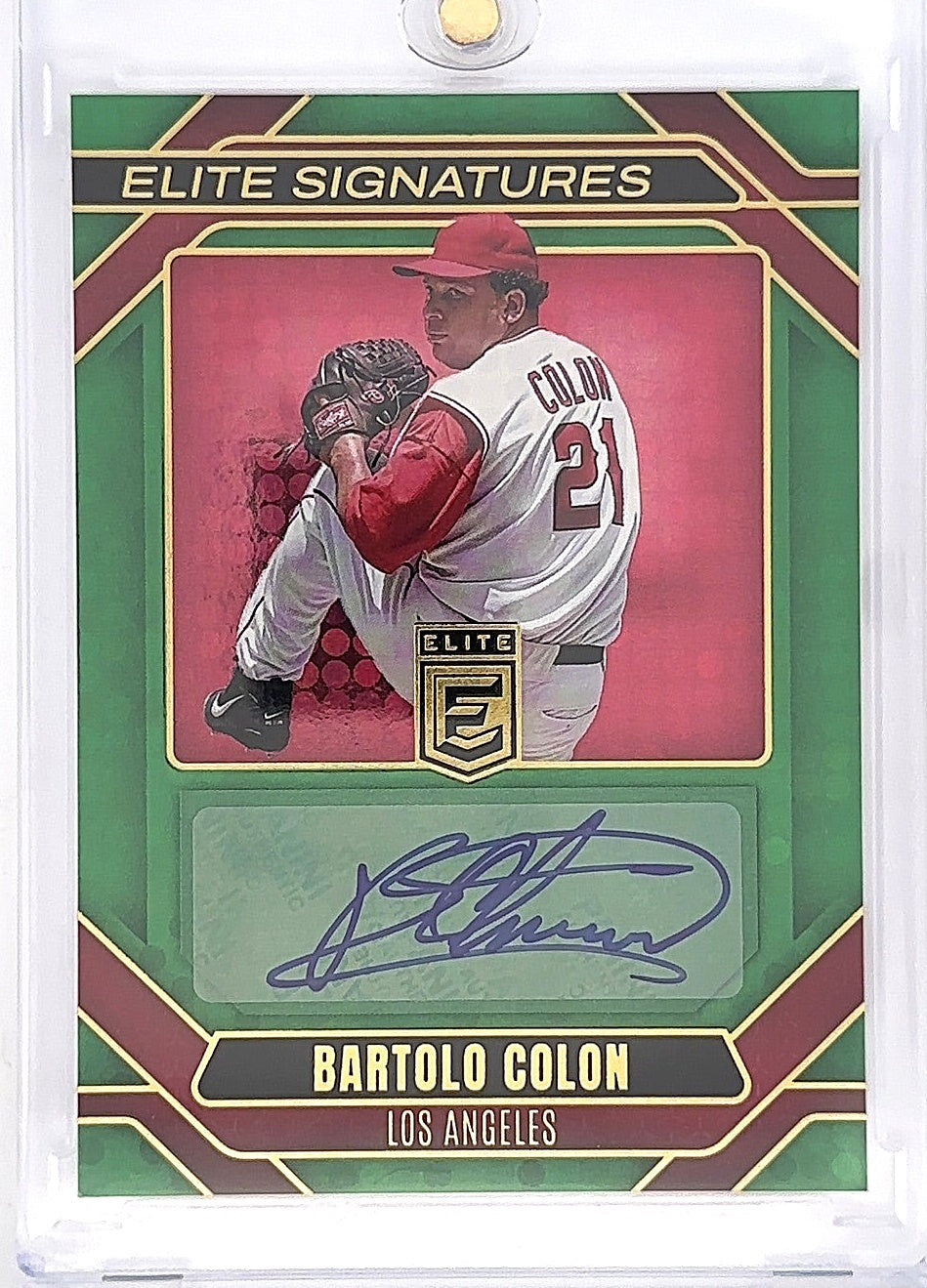 2026 Panini Donruss Elite Signature Bartolo Colon [Green Disco] #ES-BC — front