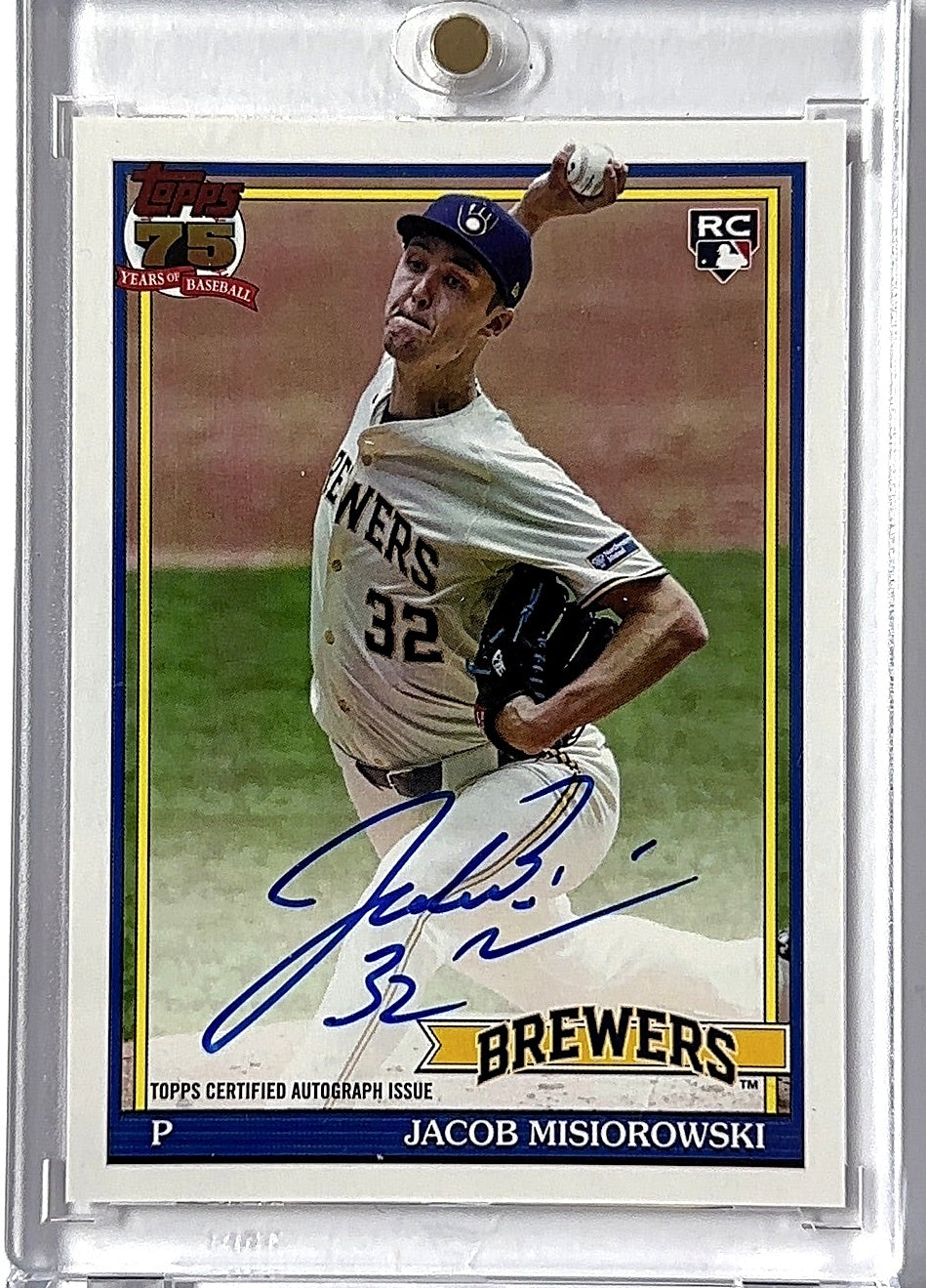 2026 Topps 1991 Autograph Jacob Misiorowski #91A-MIS RC AUTO — front