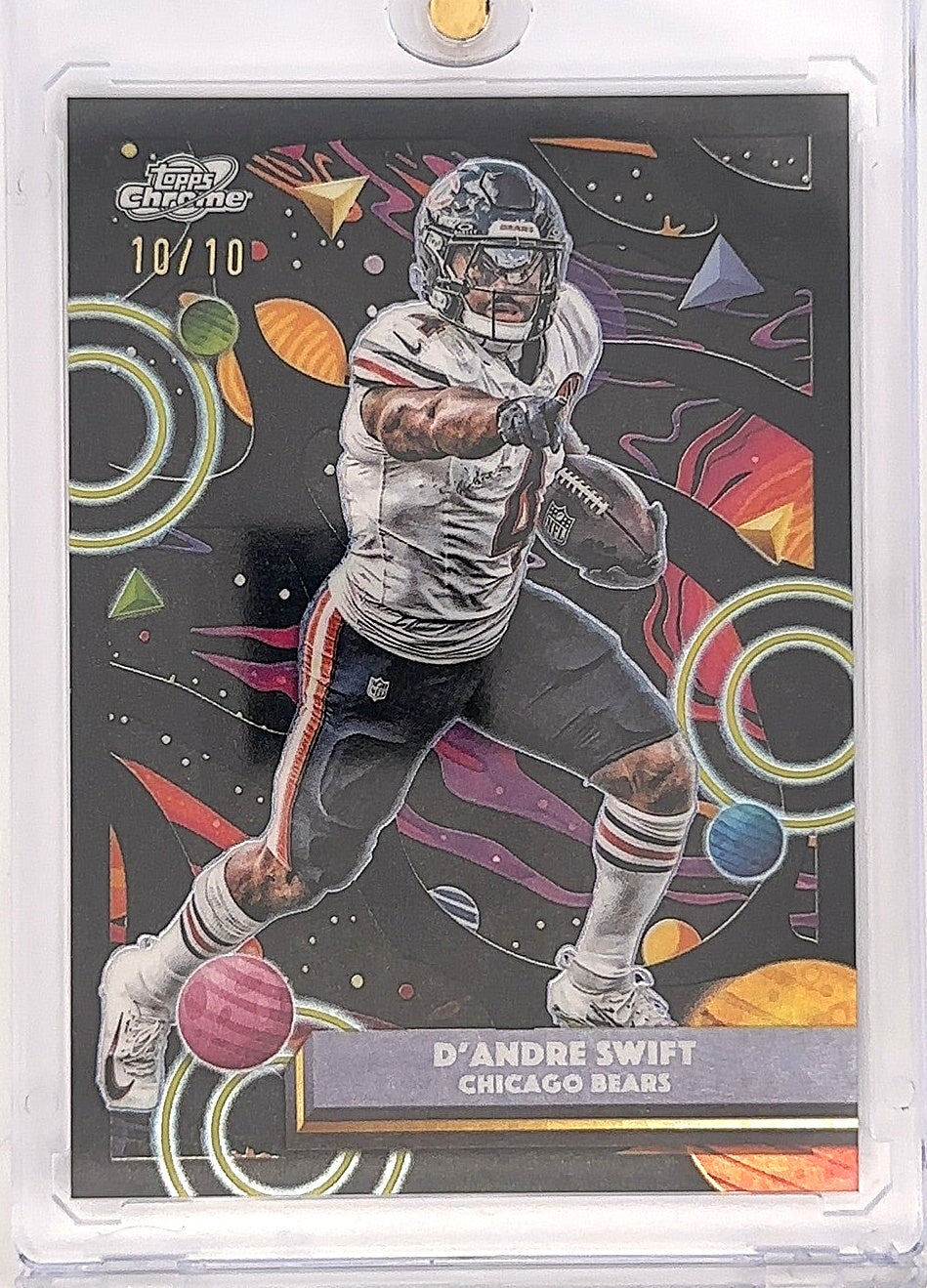2025 Topps Cosmic Chrome D'Andre Swift [Black Eclipse Refractor] #17 — front