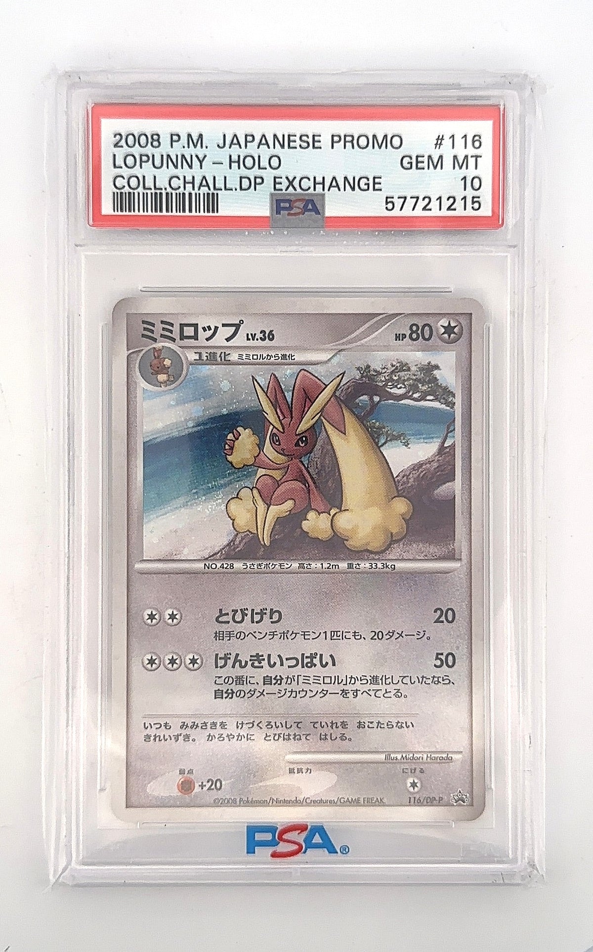 Lopunny - 116/DP-P #116/DP-P PSA GEM MT 10 — front