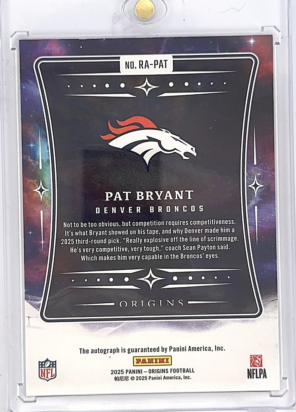 Pat Bryant Origins RC Auto — back
