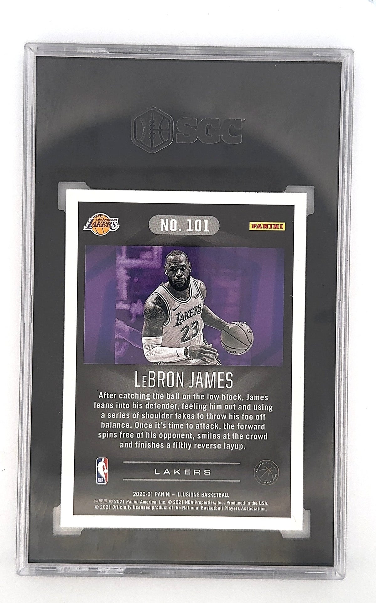 2020 Panini Illusions LeBron James #101 SGC 9 — back
