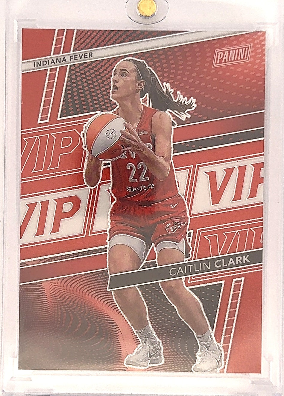 2024 Panini National Convention VIP Caitlin Clark [Red Sparkle] #1 — front