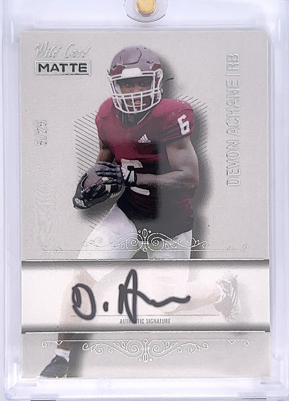 2023 Devon Achane Wild Card Matte Auto /25 #MB-A — front