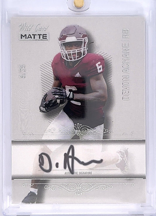 2023 Devon Achane Wild Card Matte Auto /25 #MB-A — front