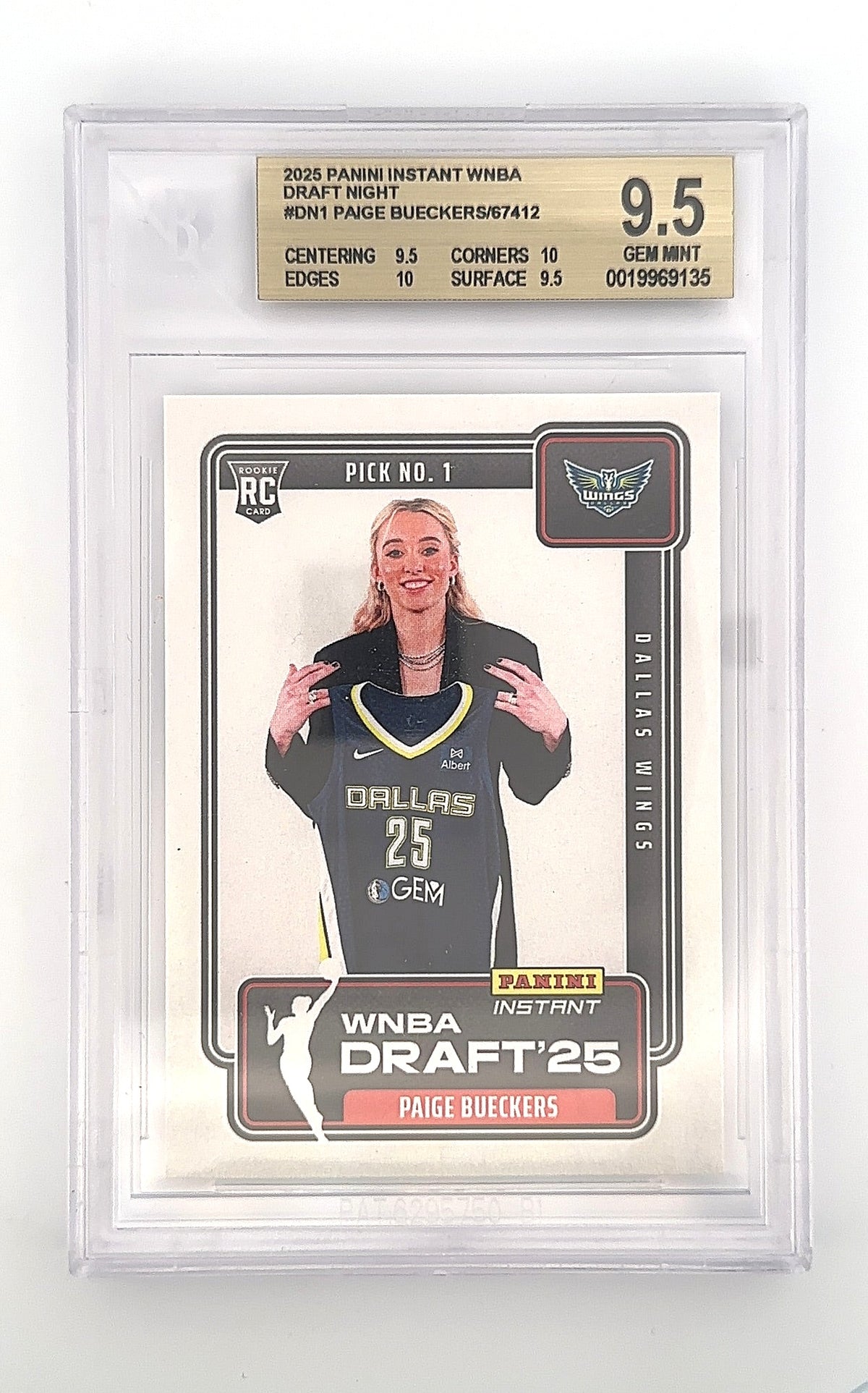 2025 Panini Instant WNBA Draft Night Paige Bueckers #DN-1 — front
