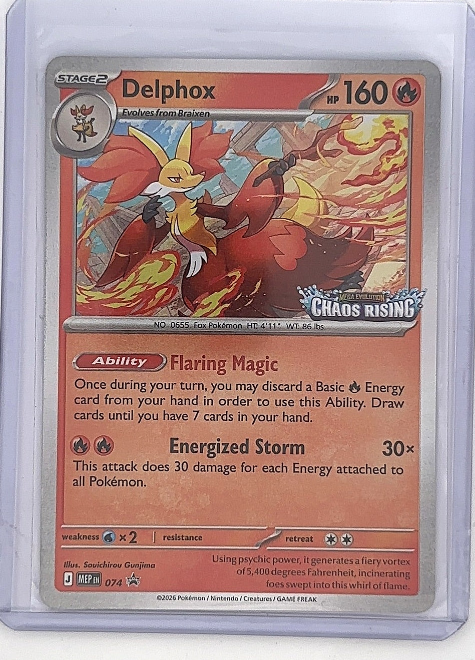 Delphox - 013/086 (Chaos Rising Stamped) #013/086 — front