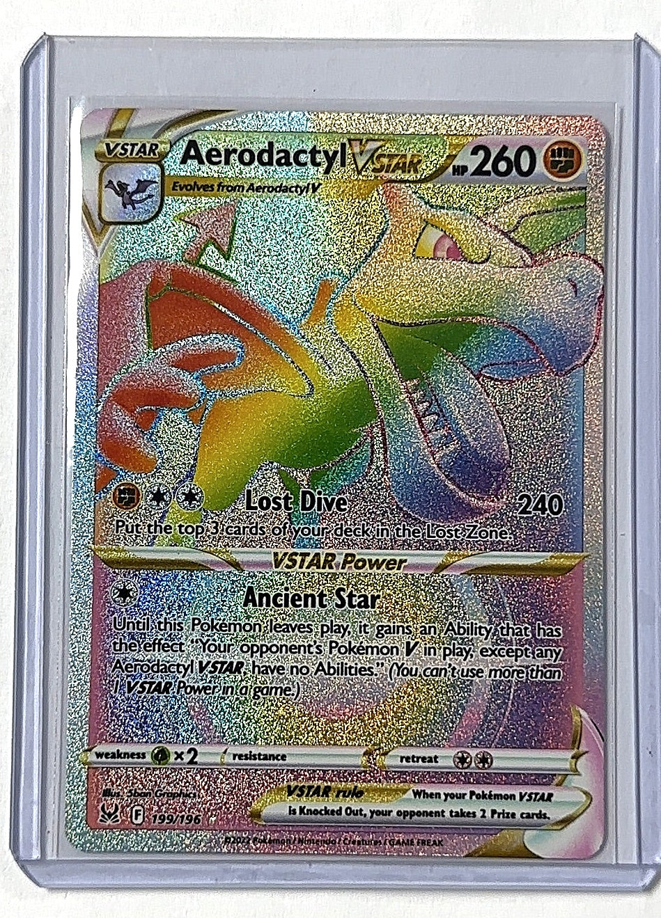 Aerodactyl VSTAR (Secret) #199/196 — front