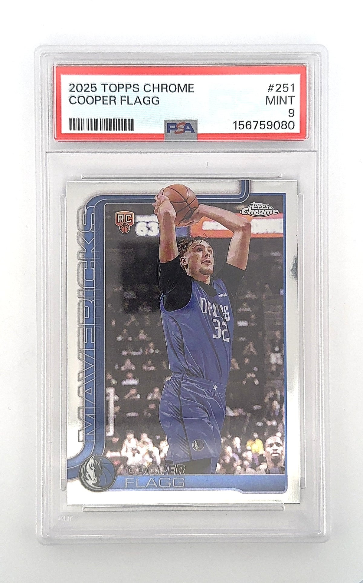 2025 Topps Chrome Cooper Flagg #251 PSA 9 — front