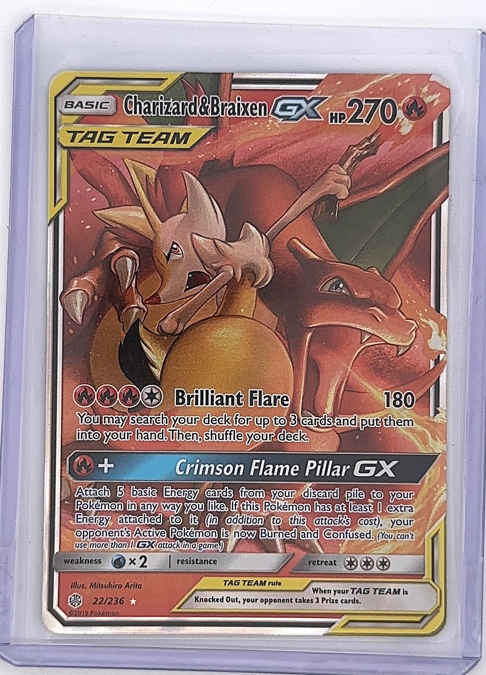 Charizard & Braixen GX #22/236 — front