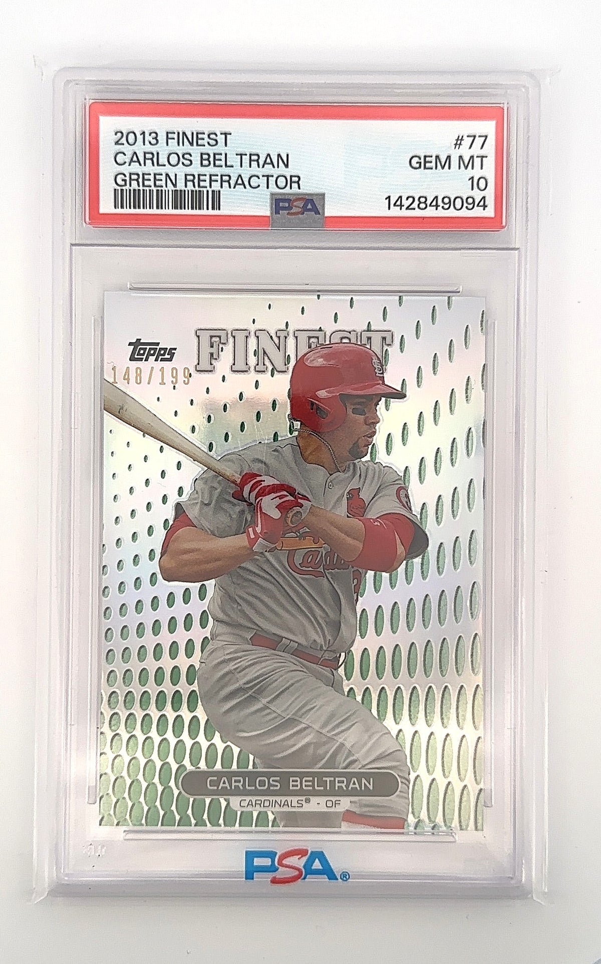 2013 Finest Carlos Beltran #77 PSA 10 — front