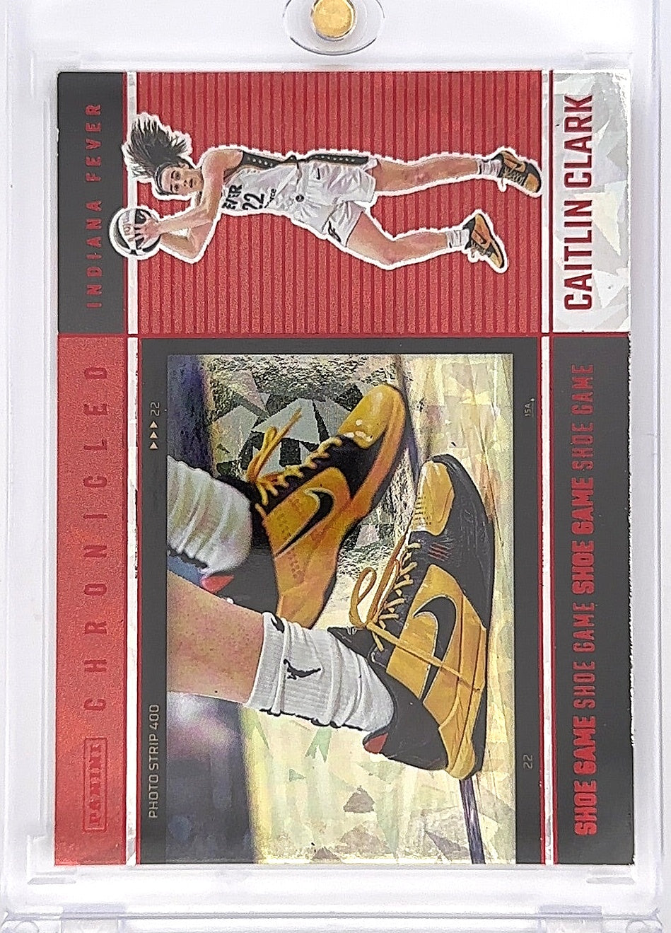 2025 Panini Caitlin Clark Chronicled Caitlin Clark [Red Holo] #75 — front