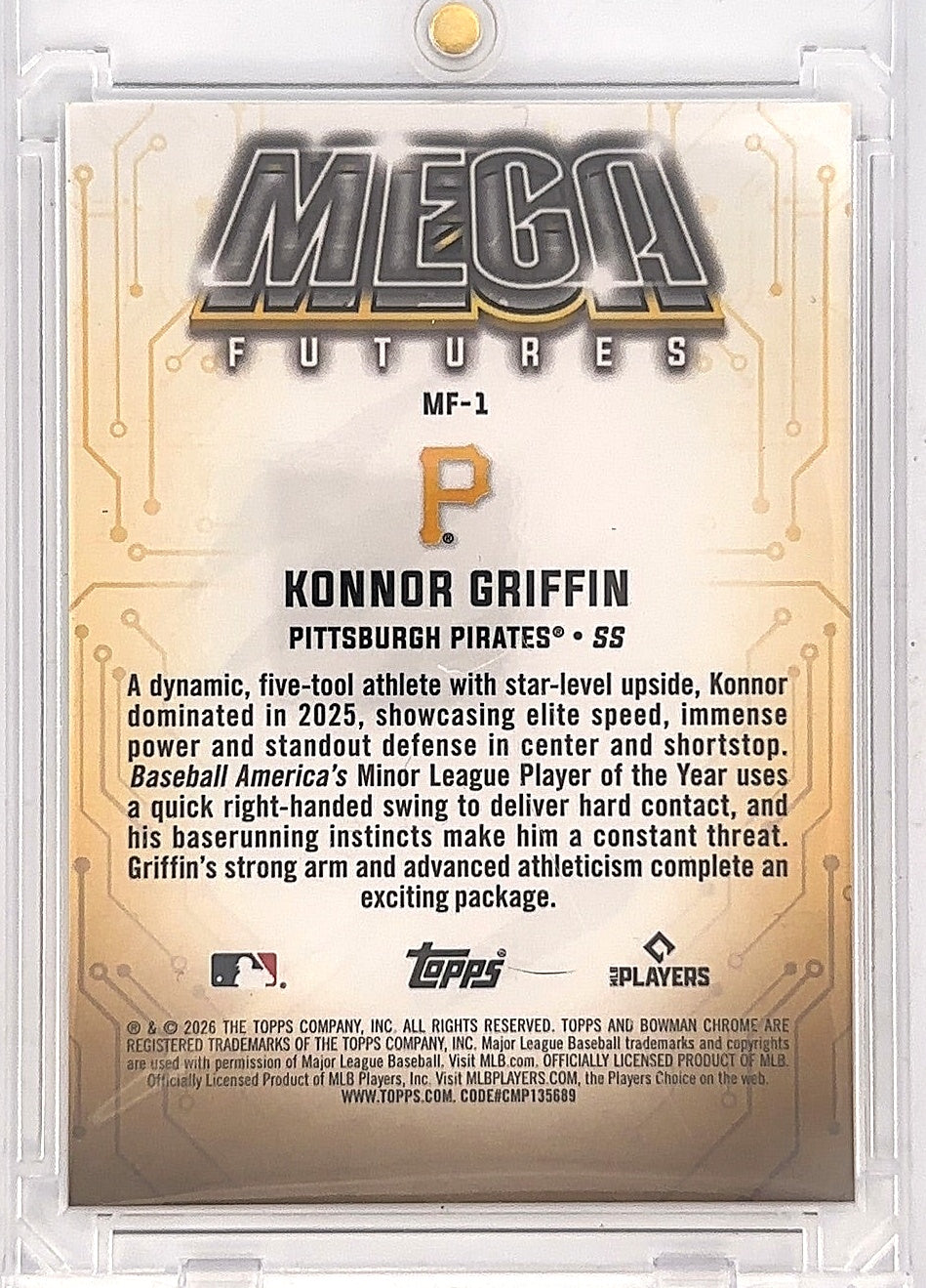 2026 Bowman Mega Futures Konnor Griffin #MF-1 — back