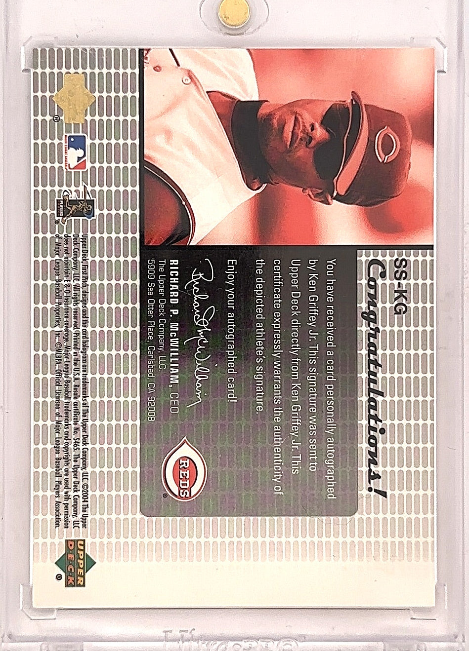 2004 Upper Deck Signature Stars Ken Griffey Jr. [Black] #SS-KG — back