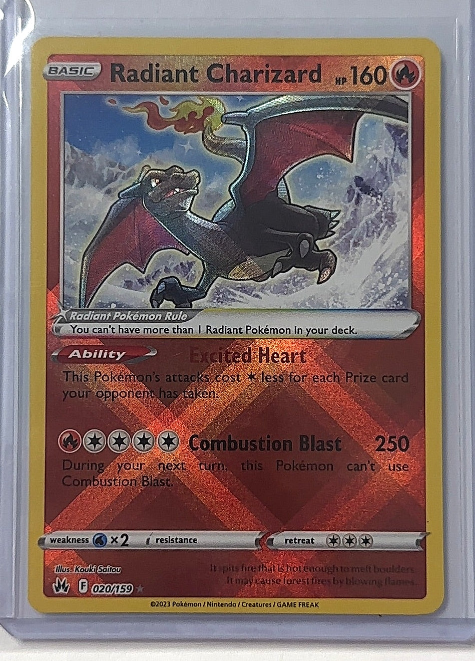 Radiant Charizard #020/159 — front