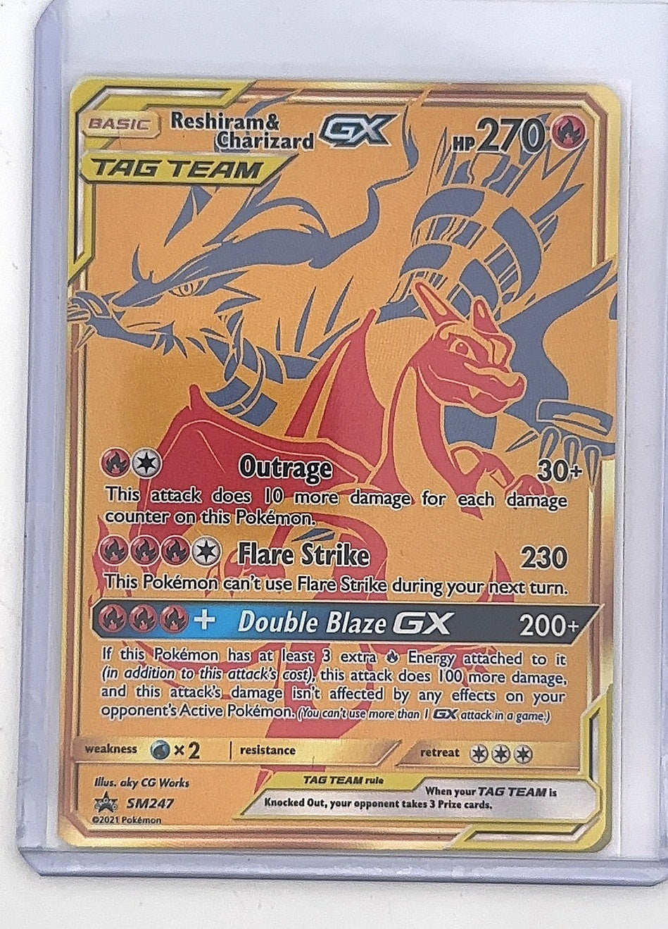 Reshiram & Charizard GX - SM247 #SM247 — front