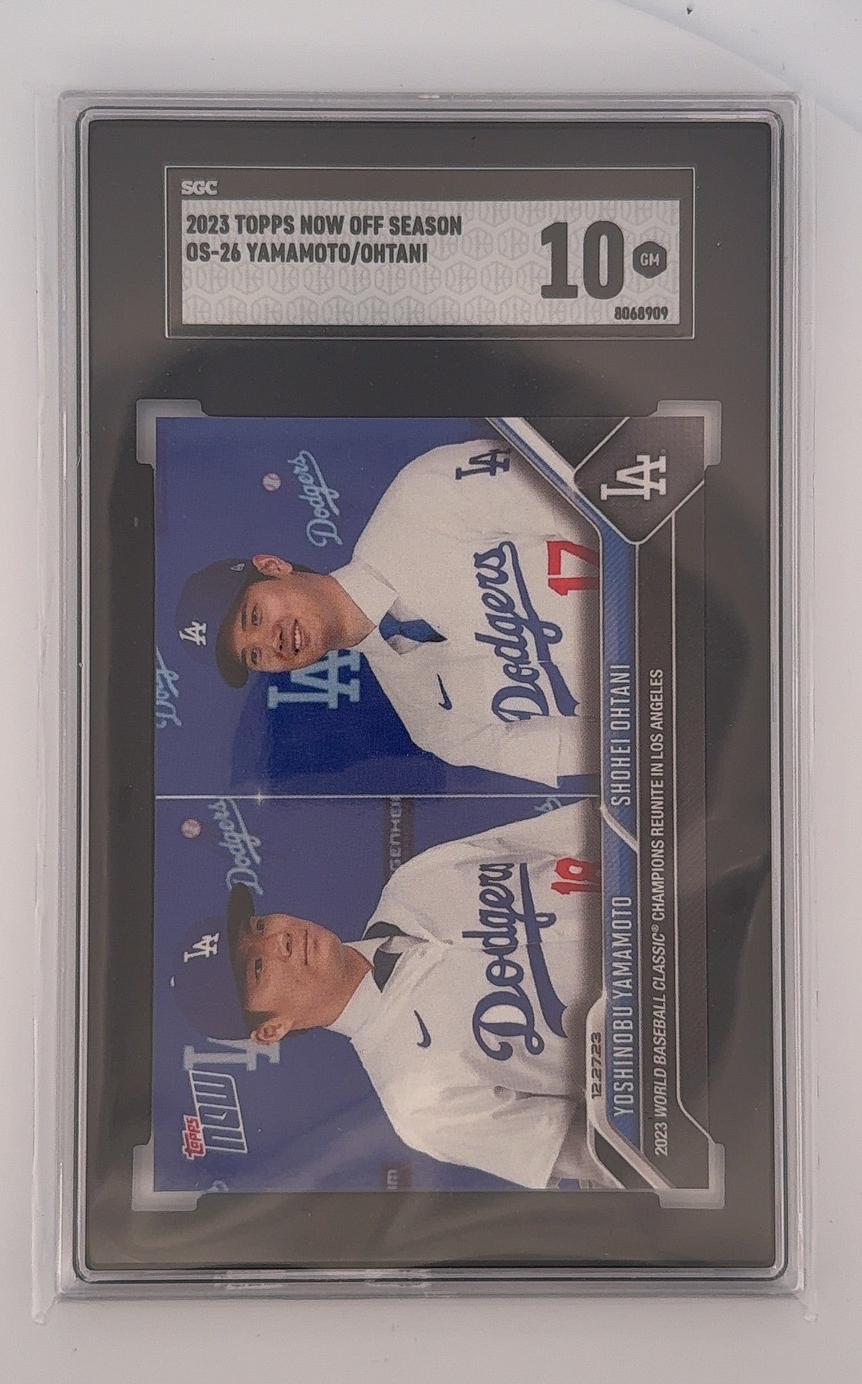 Yoshinobu Yamamoto / Shohei Ohtani Now Off Season SGC PRISTINE 10 — front