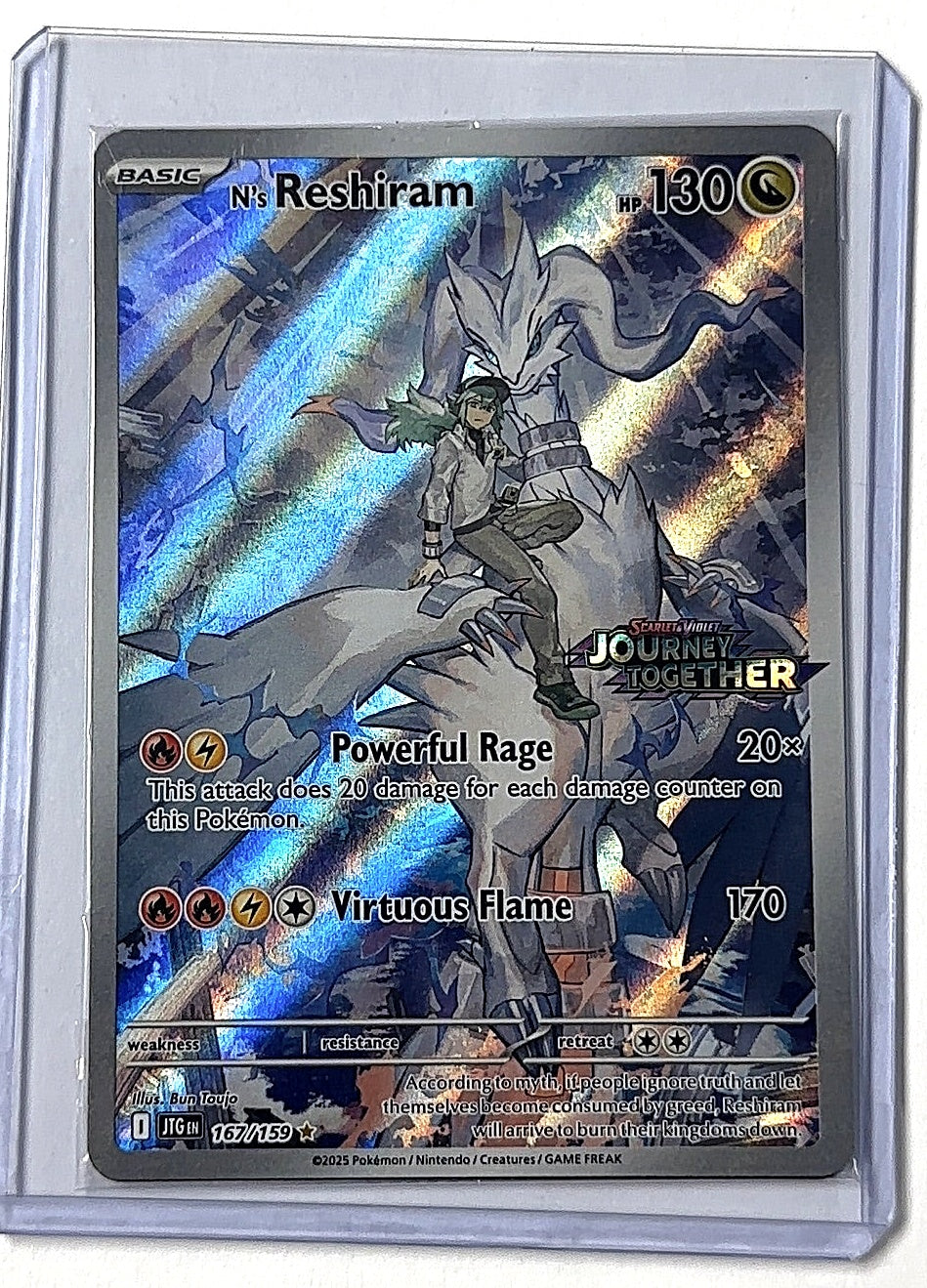 N's Reshiram - 167/159 (Journey Together Stamped) #167/159 — front