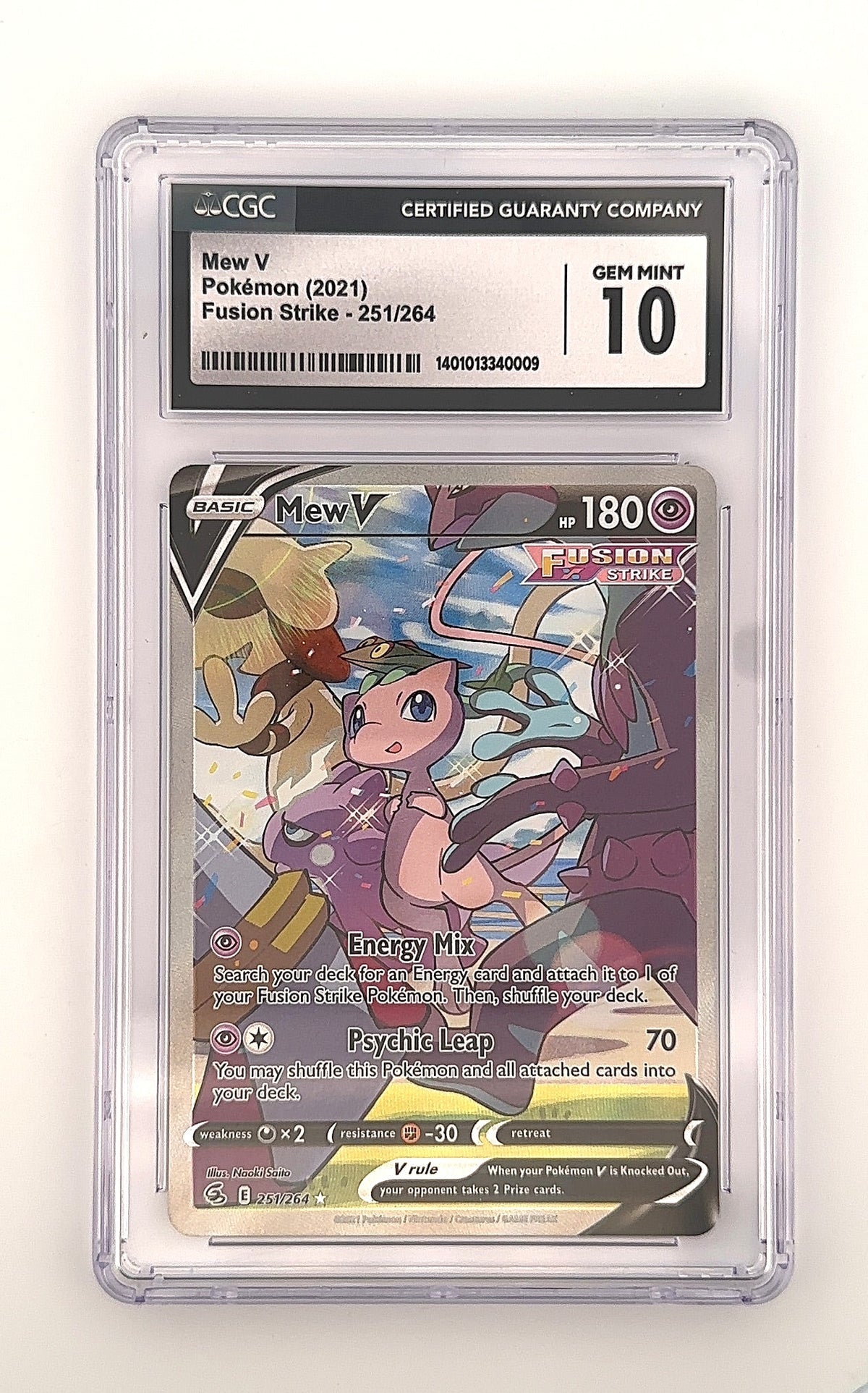 Mew V (Alternate Full Art) #251/264 CGC PRISTINE 10 — front