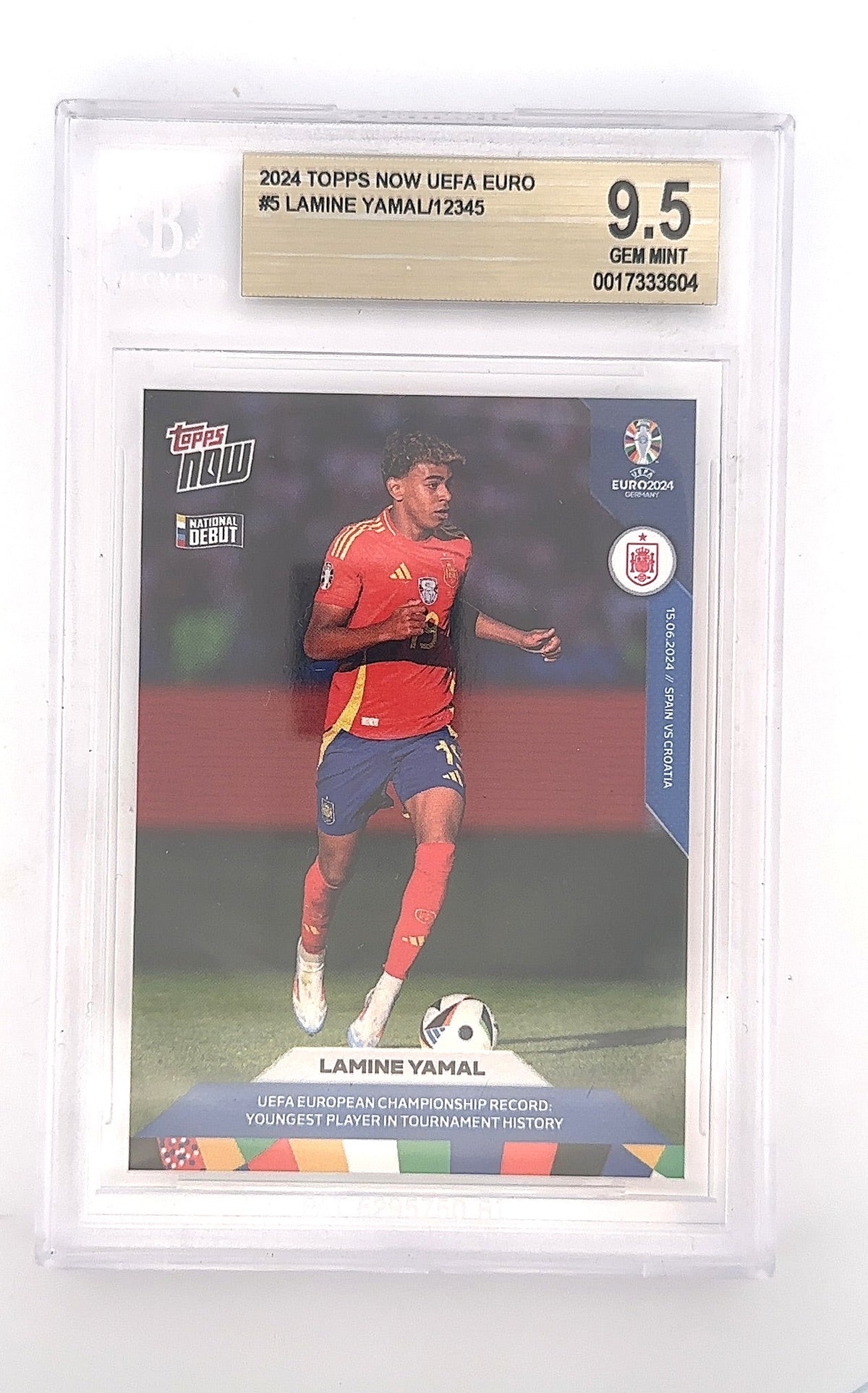 2024 Topps Now National Debut Lamine Yamal — front