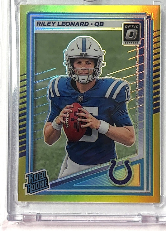 2025 Panini Donruss Optic Riley Leonard [Neon Yellow] #255 RC — front