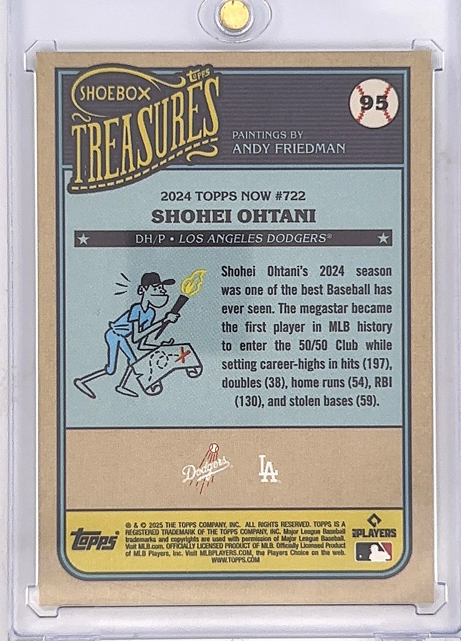 2025 Topps Shoebox Treasures Shohei Ohtani #95 — back