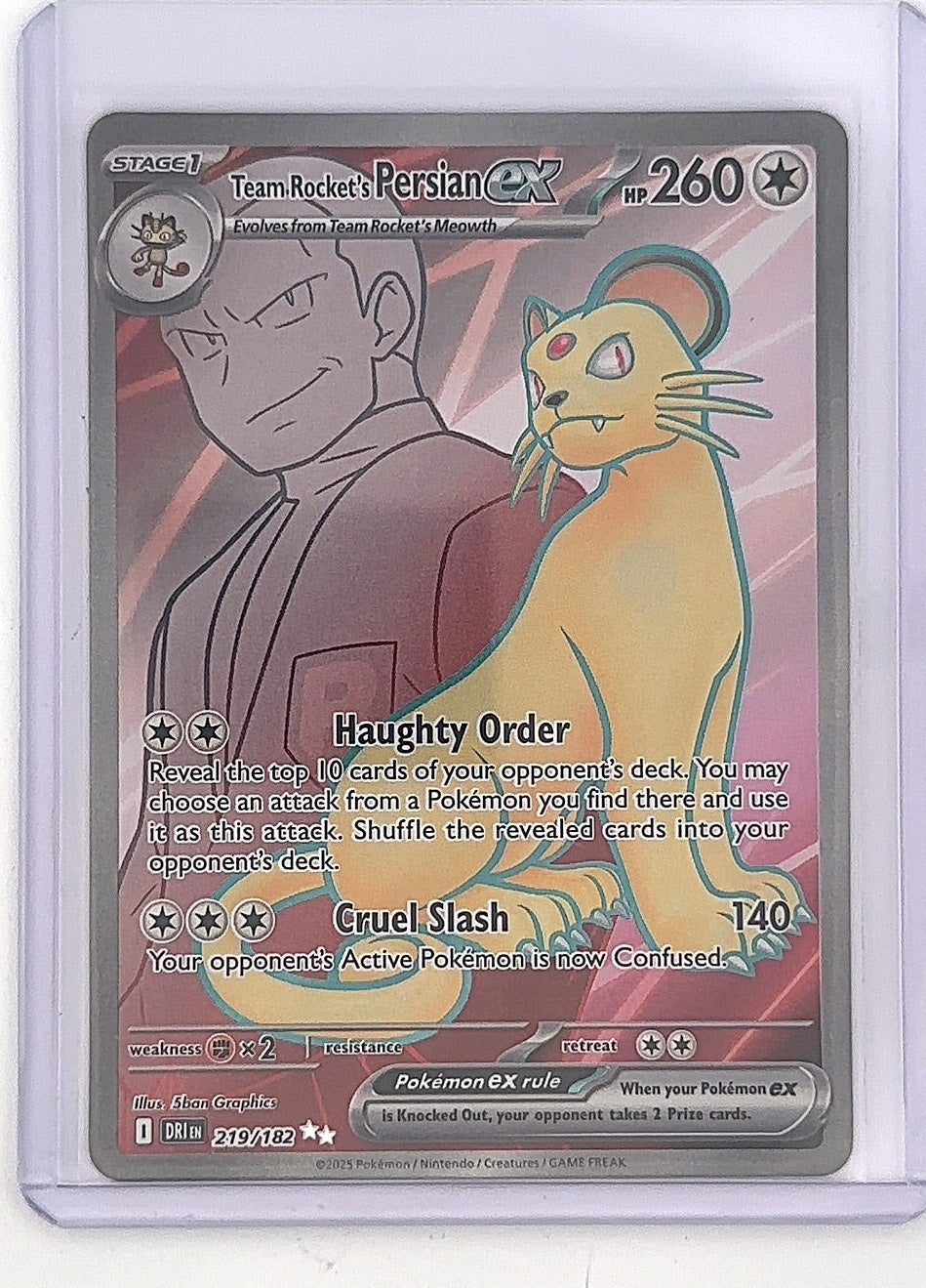 Team Rocket's Persian ex - 219/182 #219/182 — front