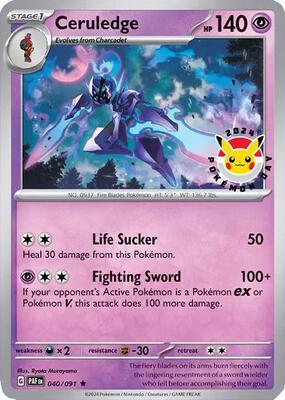 Ceruledge - 040/091 (Pokemon Day 2024) (Cosmos Holo) #040/091 CGC PRISTINE 10 — stock