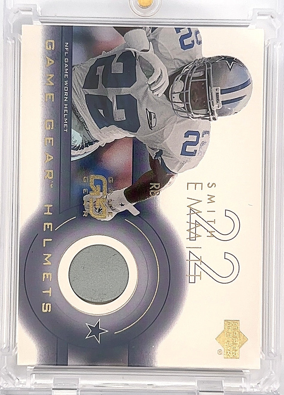 Emmitt Smith Game Gear Helmets Upper Deck — front
